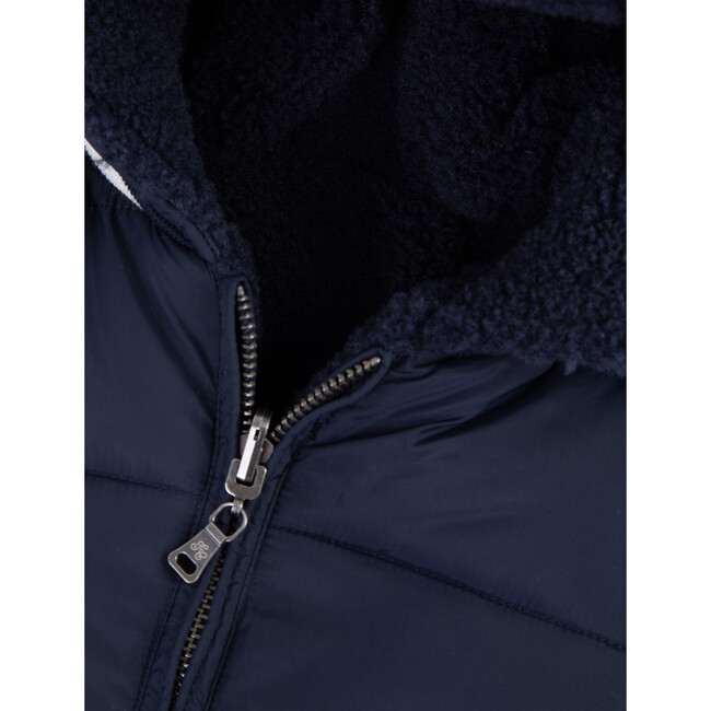 Marine Reversible Puffer Baby Jacket - Coats - 4