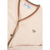 Retro Contrast Beige Cardigan - Sweaters - 4