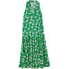 Women's Sienna Maxi Sleveeless Emerald Green Painting - Dresses - 1 - thumbnail