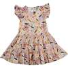 Modern Floral Twirl Dress, Floral Print - Dresses - 1 - thumbnail