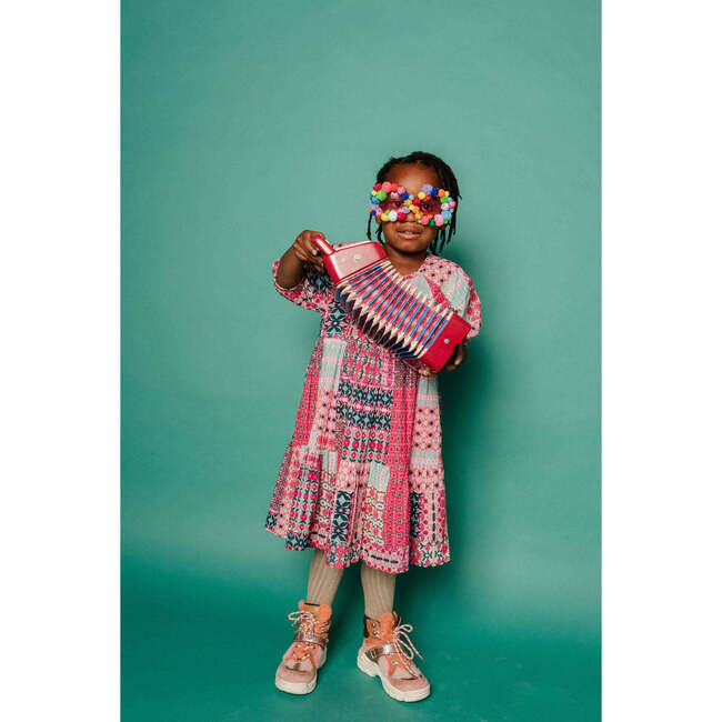 Holiday Patchwork Celebration Dress, Patchwork Print - Dresses - 2