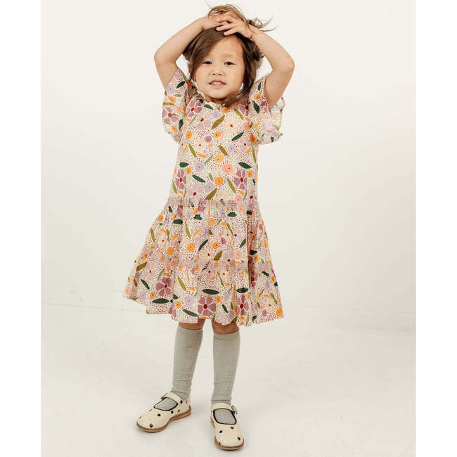 Modern Floral Twirl Dress, Floral Print - Dresses - 4