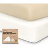Gentle Bamboo Fitted Mini Crib Sheets, Khaki - Crib Sheets - 1 - thumbnail
