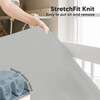 Gentle Bamboo Fitted Mini Crib Sheets, Steel - Crib Sheets - 3