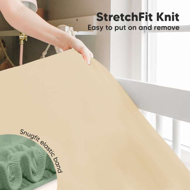 Gentle Bamboo Fitted Mini Crib Sheets, Hedges - Crib Sheets - 3