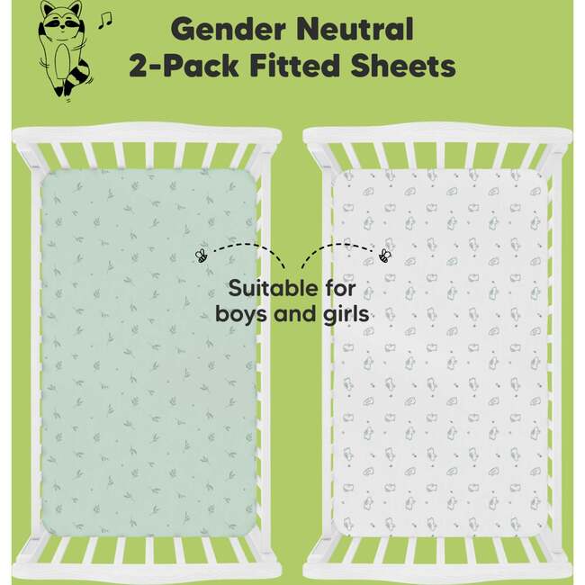 Fitted Crib Sheet, Bunnies - Crib Sheets - 5