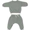 Fleece Jogsuit, Sage - Rompers - 1 - thumbnail