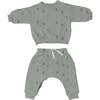 Fleece Jogsuit, Forest - Rompers - 1 - thumbnail