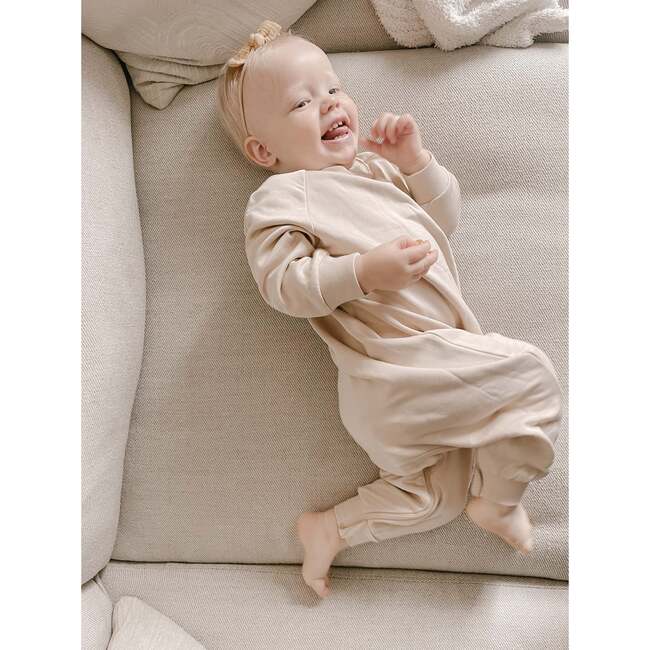 Fleece Jumpsuit, Blush - Rompers - 3