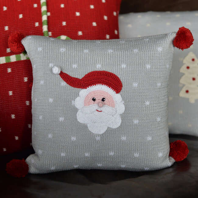 Grey Santa Pillow - Decorative Pillows - 2