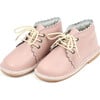 Georgie Scalloped Lace Up Boot, Dusty Pink - Boots - 1 - thumbnail