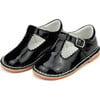 Selina Scalloped T-Strap Stich Down Mary Jane, Patent Black - Mary Janes - 1 - thumbnail