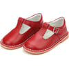 Selina Scalloped T-Strap Stich Down Mary Jane, Red - Mary Janes - 1 - thumbnail