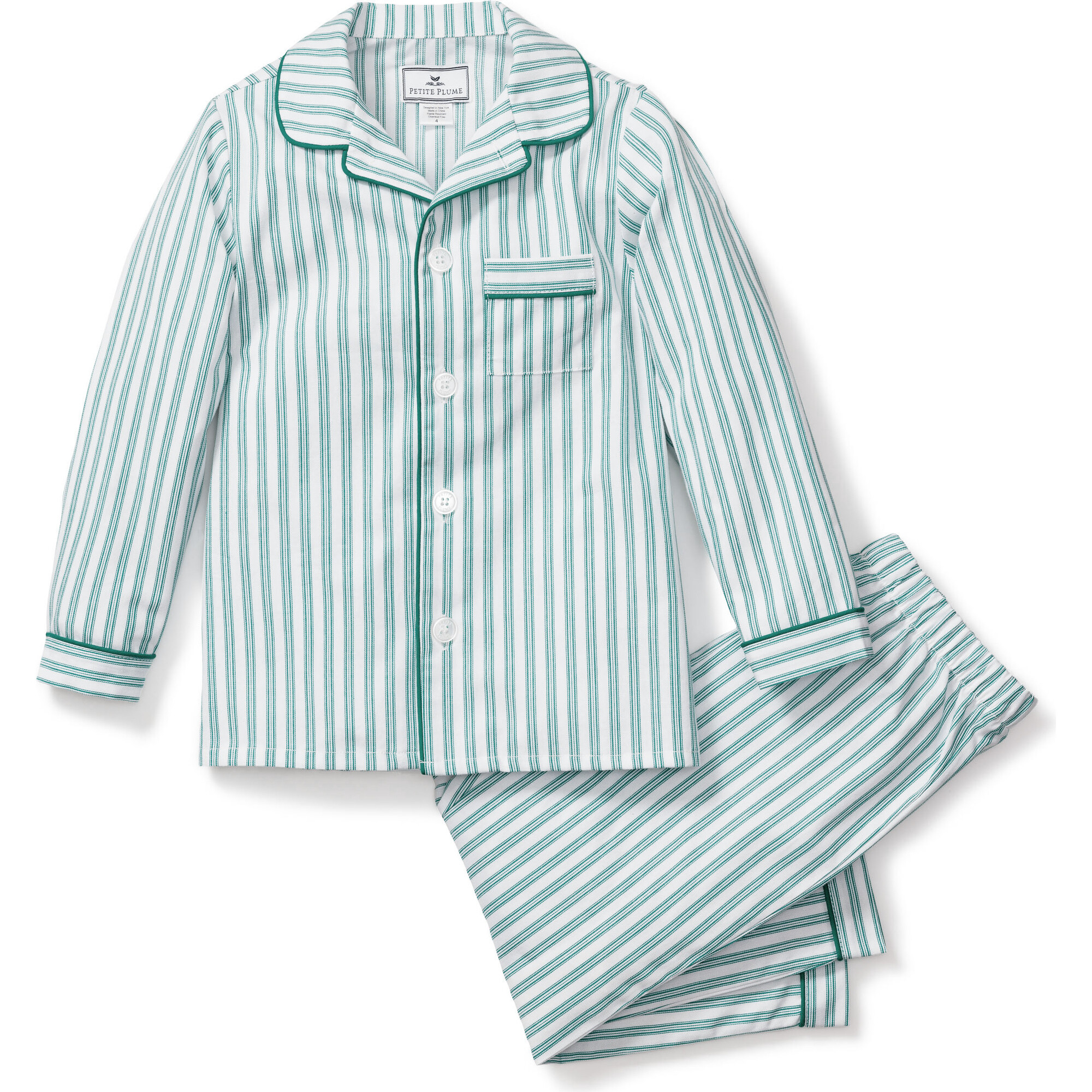 Petite Plume French Ticking Pajama Set
