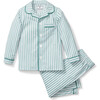 Pajama Set, Emerald Ticking - Pajamas - 1 - thumbnail