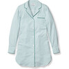 Women's Nightshirt, Emerald Ticking - Nightgowns - 1 - thumbnail