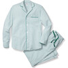 Men's Pajama Set, Emerald Ticking - Pajamas - 1 - thumbnail