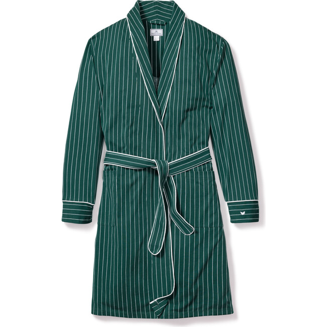 Luxe Pima Robe, Green Stripe