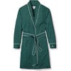 Luxe Pima Robe, Green Stripe - Robes - 1 - thumbnail