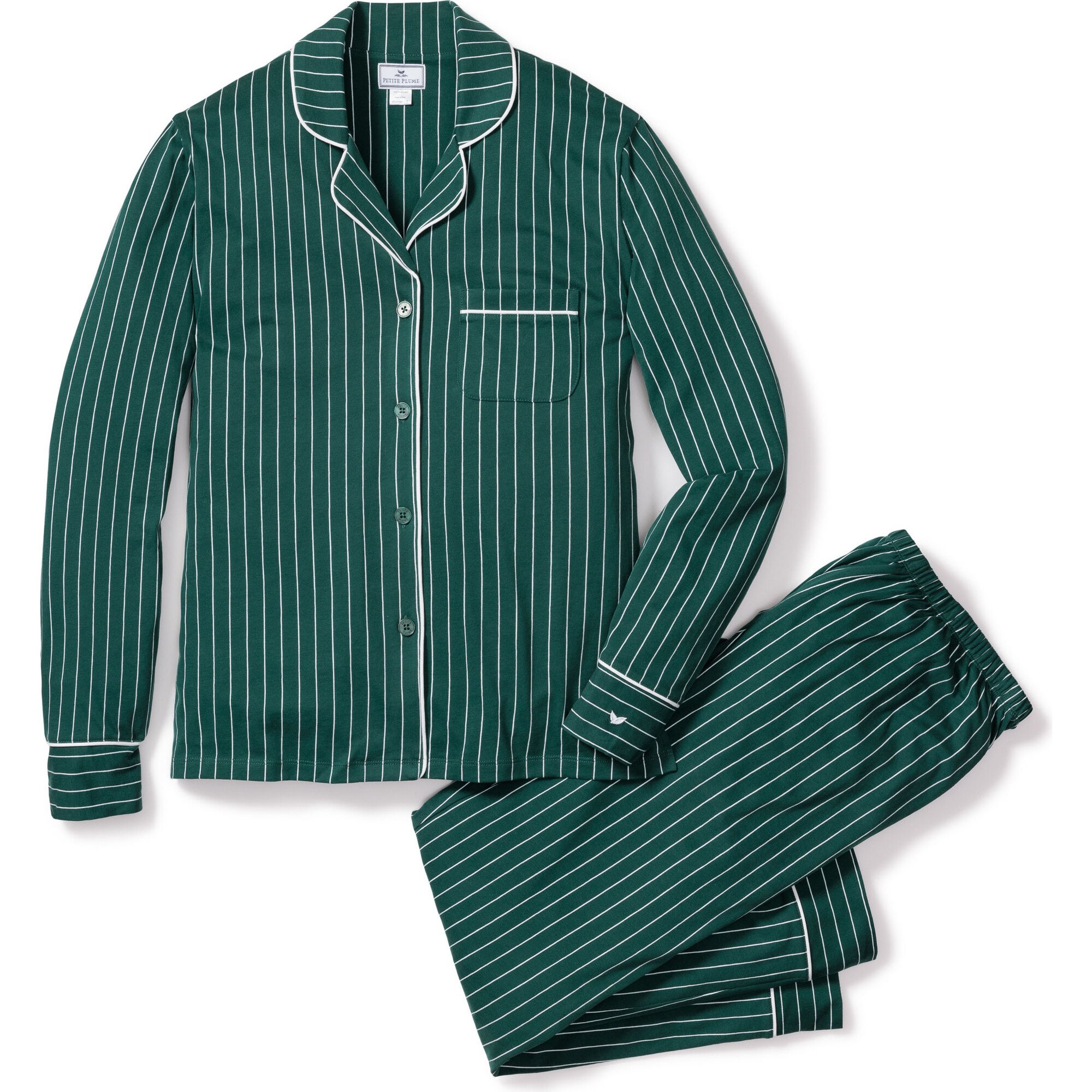 Green striped pajamas hot sale