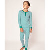 100% Pima Cotton Pajamas, Green Stripe - Pajamas - 2