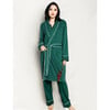 Luxe Pima Robe, Green Stripe - Robes - 2