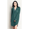 Luxe Pima Nightshirt, Green Stripe - Nightgowns - 2