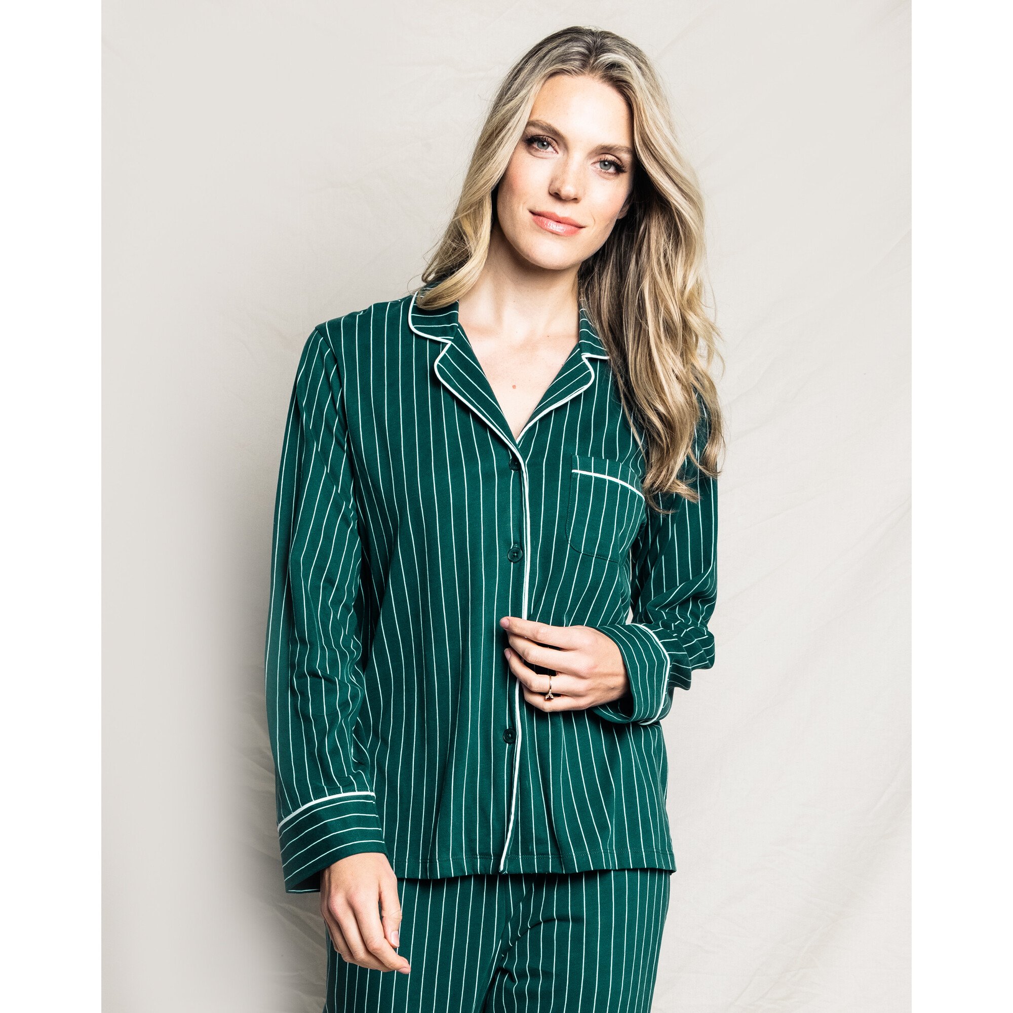 Green stripe online pajamas