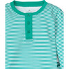 100% Pima Cotton Pajamas, Green Stripe - Pajamas - 4