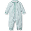 Cambridge Romper, Emerald Ticking - Rompers - 1 - thumbnail