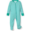 100% Pima Cotton Romper, Green Stripe - Rompers - 1 - thumbnail