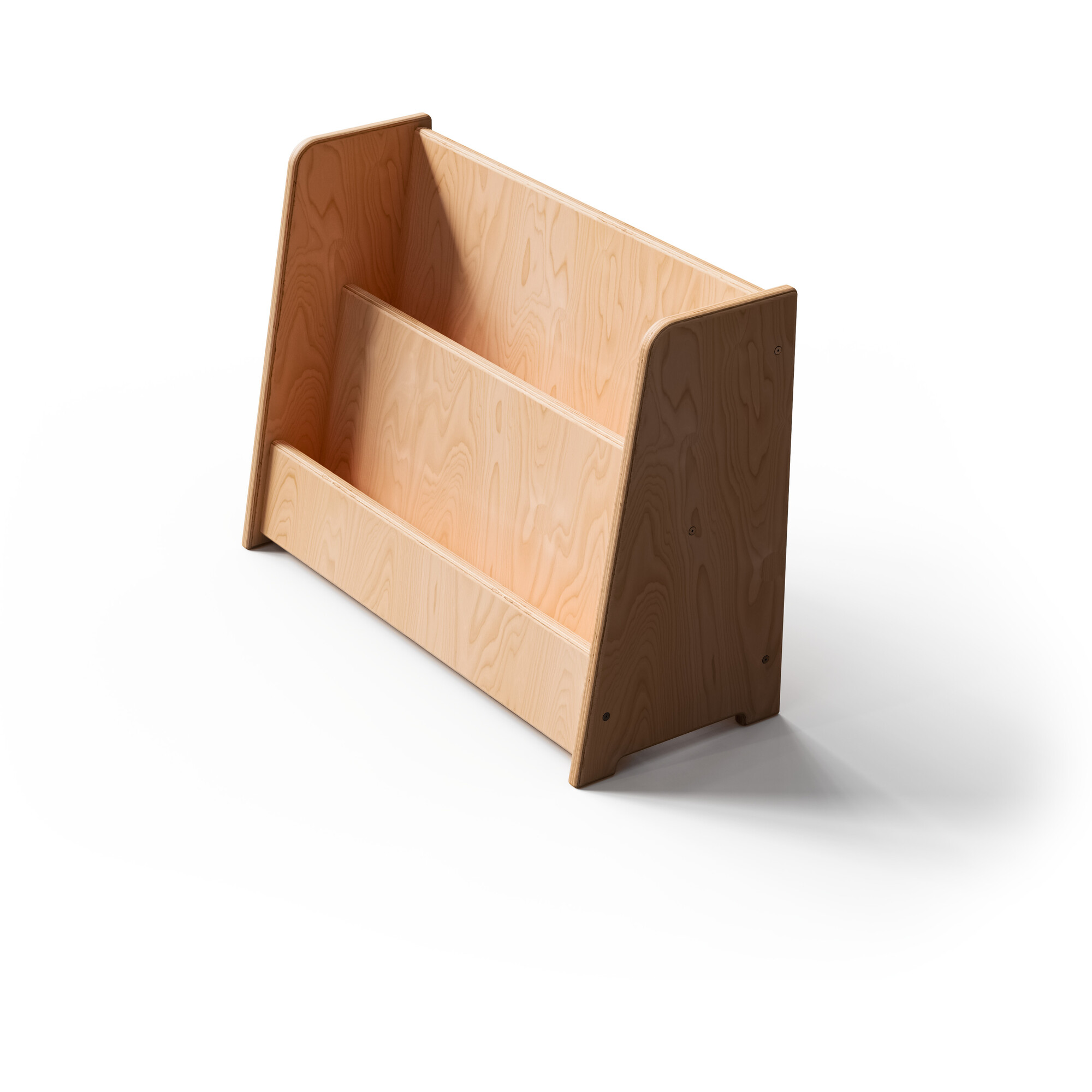 Wooden 2-Rack Book Nook, Natural - Bookcases - 1