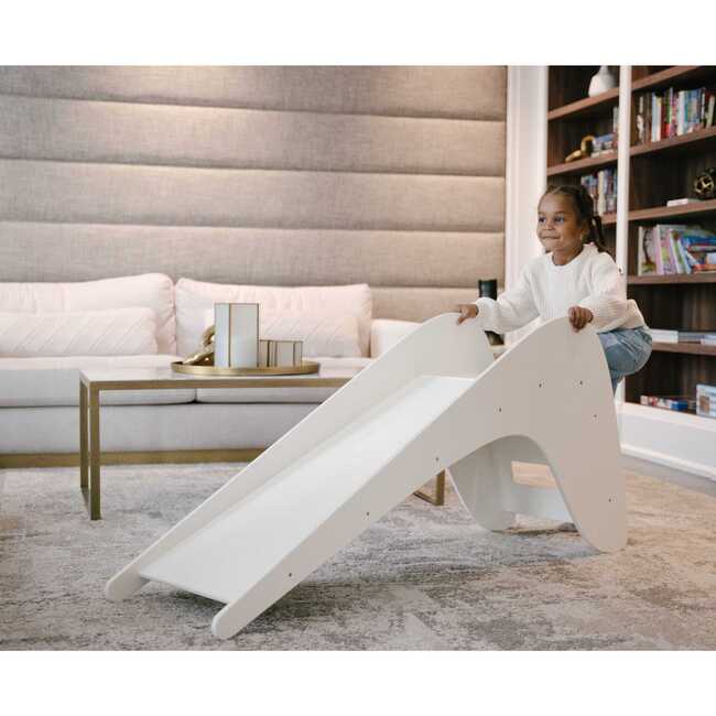 Toddler Wooden Slide Play Ramp, White - Developmental Toys - 3