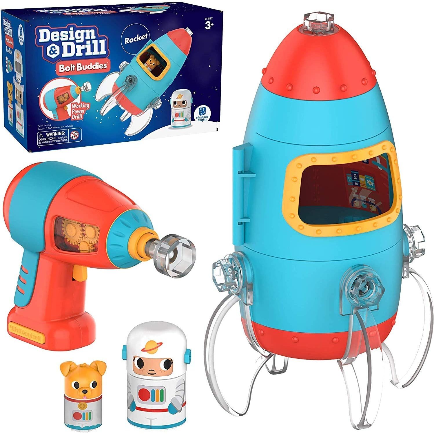 Design & Drill® Bolt Buddies™ Rocket - Educational Toys - 1