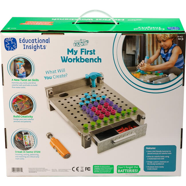 Design & Drill® My First Workbench - Grey - Educational Toys - 5