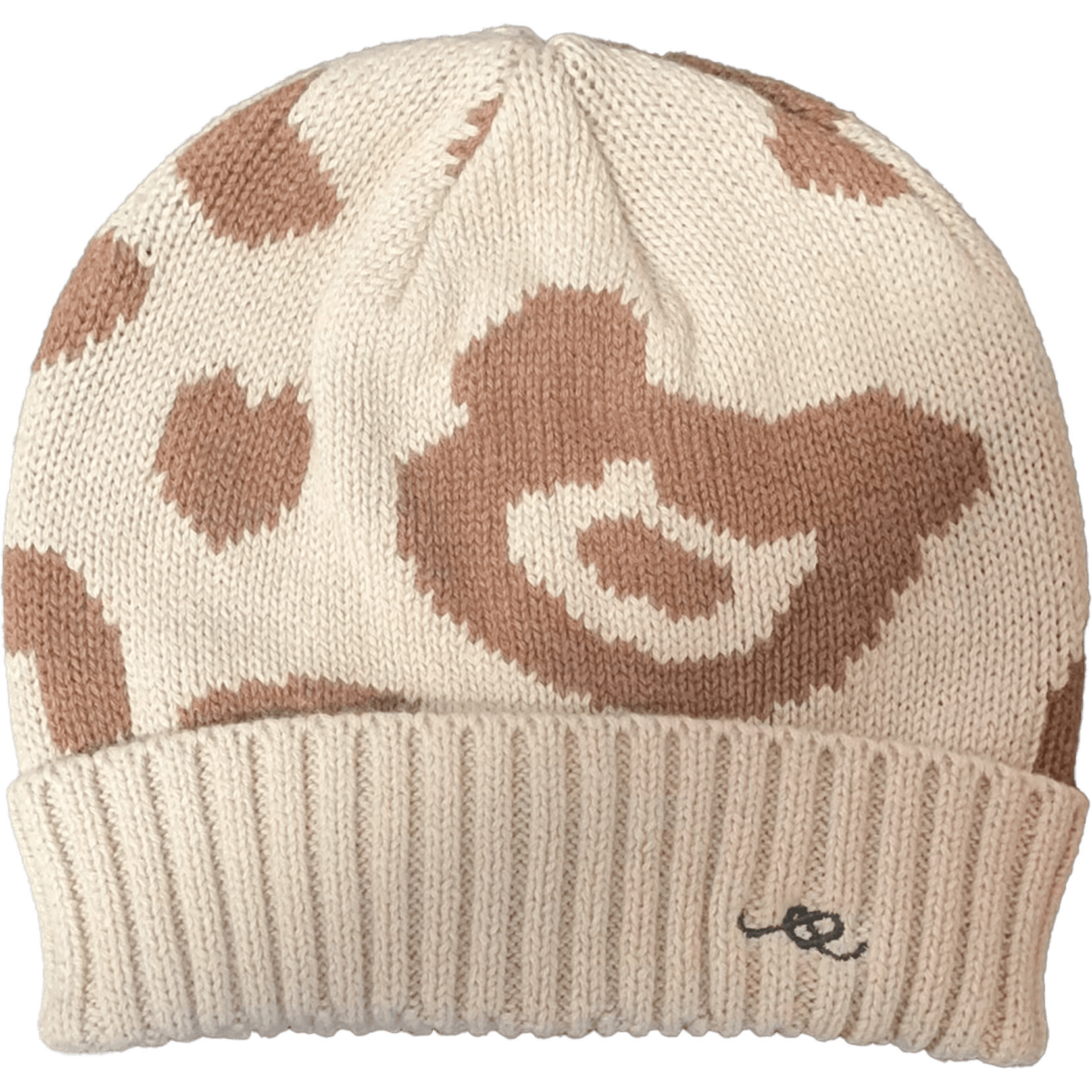 Ollie Jacquard Beanie Hat, Nutmeg Beary - Hats - 1