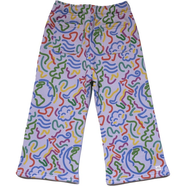 Riley Printed Drawstring Fleece Pant, Mother Earth - Pants - 6