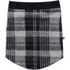 Plaid Knee Length Skirt, Black - Skirts - 1 - thumbnail