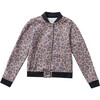 Leopard Print Long Sleeve Bomber Jacket, Multicolor - Jackets - 1 - thumbnail