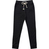 Thernal Drawstring Cuffed Jogger, Black - Pants - 1 - thumbnail