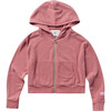 Hacci Zipped Long Sleeve Hoodie, Primrose - Sweatshirts - 1 - thumbnail