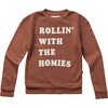 Homies Long Sleeve Pullover, Tobacco - Sweatshirts - 1 - thumbnail