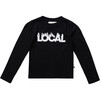 Local printed Long Sleeve Crew T-Shirt, Black - T-Shirts - 1 - thumbnail