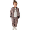 Leopard Print Long Sleeve Bomber Jacket, Multicolor - Jackets - 2