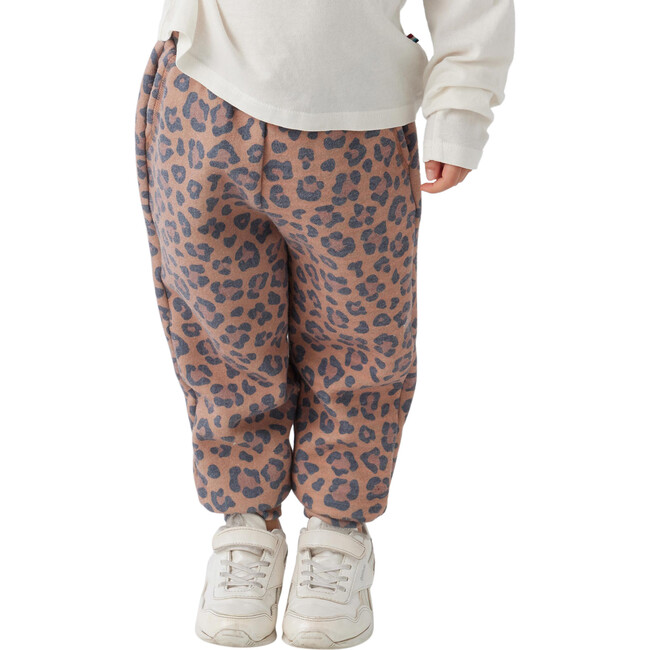 Leopard Print Elastic Waist Jogger, Multicolor - Pants - 2