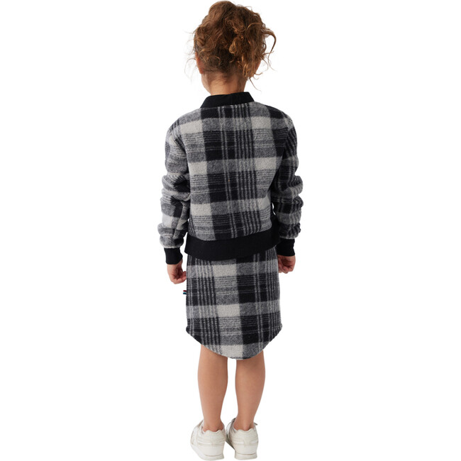 Plaid Knee Length Skirt, Black - Skirts - 3