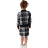 Plaid Knee Length Skirt, Black - Skirts - 3