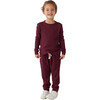 Thermal Scallop Crew Neck Shirt, Cranberry - Shirts - 2