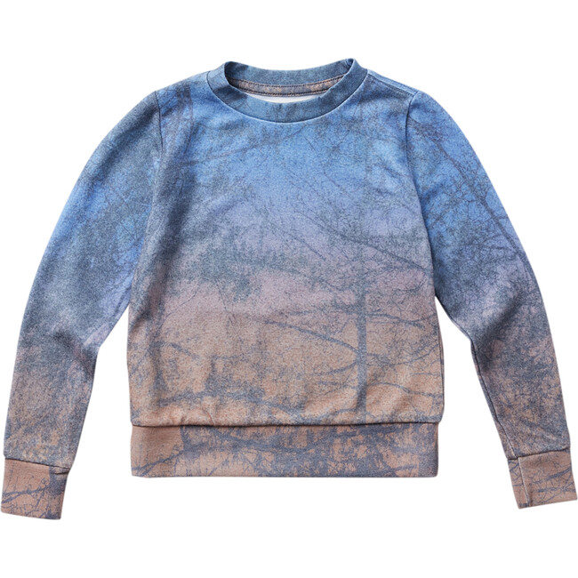 Forest Sunset Long Sleeve Pullover, Multicolor