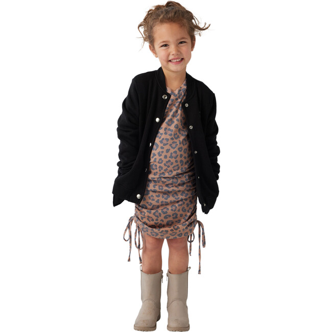 Waves Long Sleeve Bomber Jacket, Black - Jackets - 4